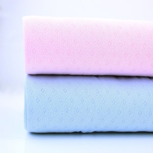 Pointelle Diamond Cotton Jersey Soft Stretch Light Knitted Kids Women Fabric