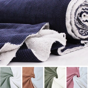 Giacca in pelliccia sintetica a bolle, in velluto a coste Sherpa a 6 galloni, con rivestimento caldo bifacciale