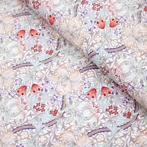William Morris Pima Cotton Lawn British Designer Fabric Printed Victorian Design