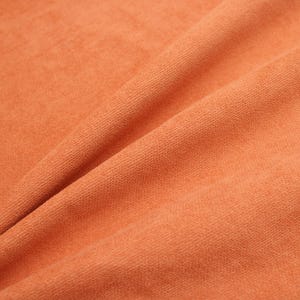 Upholstery Furnishing Fabric - Chenille Suede Feel Orange