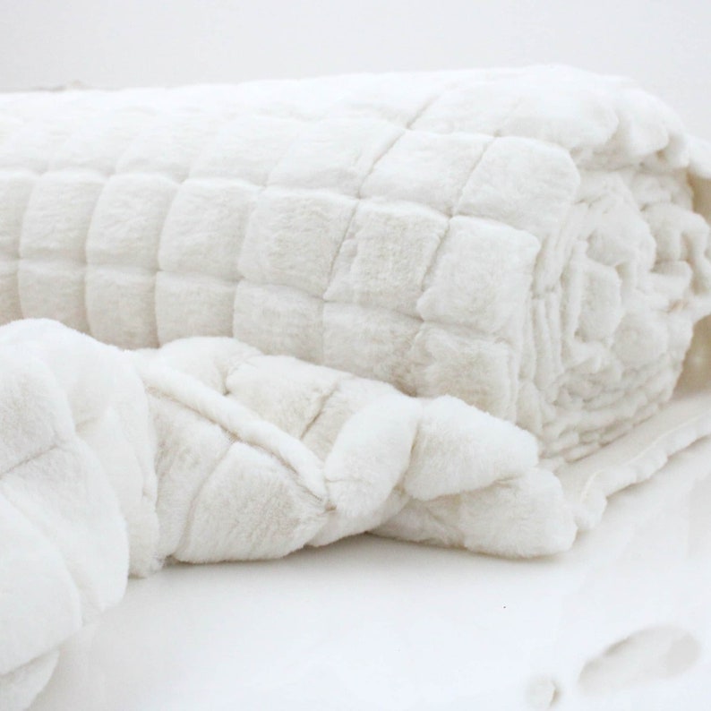 Blocks Faux Fur Jacketing Coating Luxury Pile Hat Throw Clothing OEKO TEX Fabric