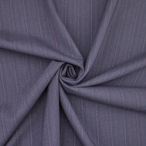 Marco Viscose Blend Suit Fabric Mens Tailoring Jacketing - Dark Grey Blue Stripe