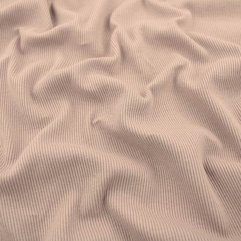 Fine Ribbed Cotton Jersey Soft Stretch Knitted OEKO-TEX Dressmaking Women Fabric image 8