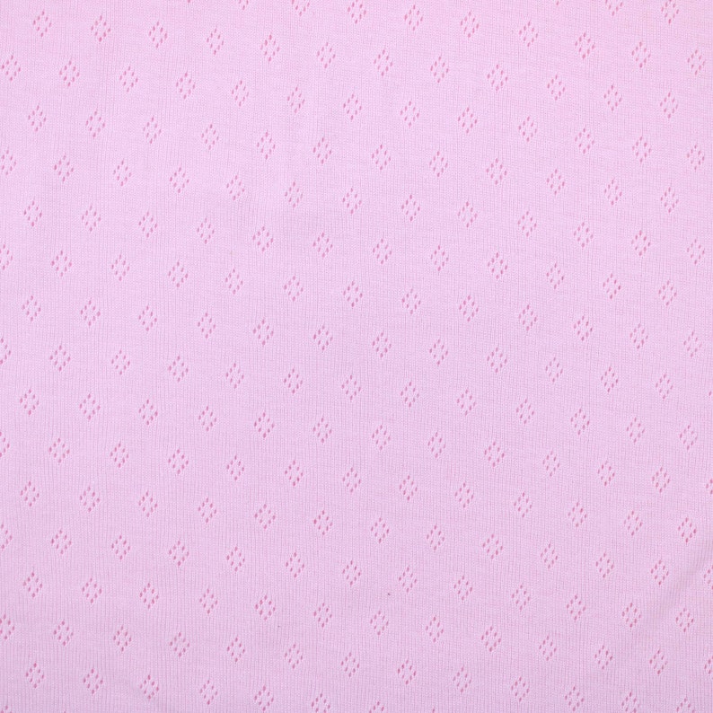 Pointelle Diamond Cotton Jersey Soft Stretch Light Knitted Kids Women Fabric