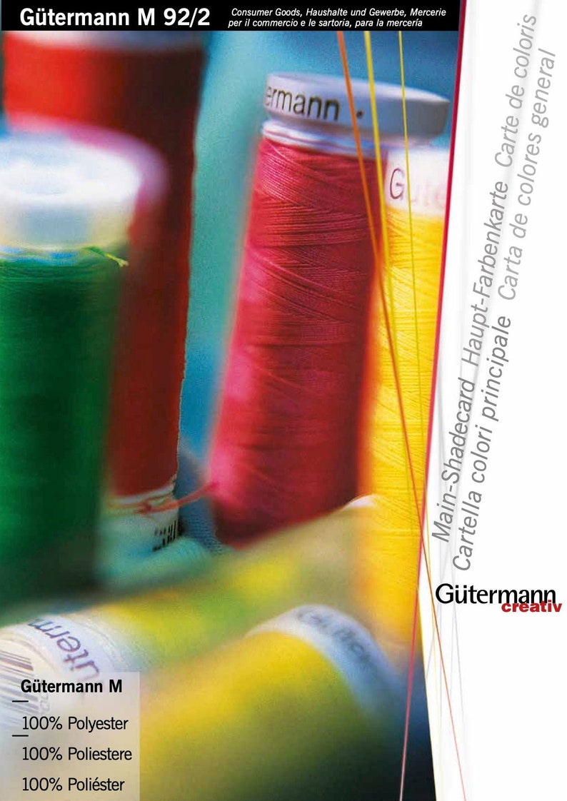 Gutermann Sew All Thread 100m Machine & Hand Sewing Thread - All Colours 000 to 991