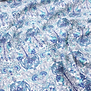 William Morris Pima Cotton Lawn British Designer Fabric Printed Victorian Design