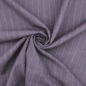 Camira Wool Blend Suiting Mens Woven Tailoring Jacketing Fabric - Grey Stripe