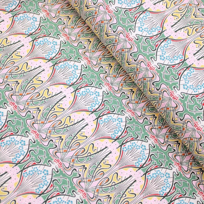 William Morris Pima Cotton Lawn British Designer Fabric Printed Victorian Design