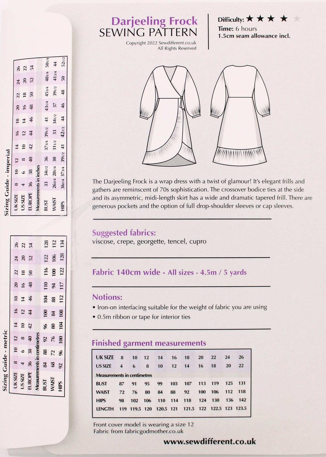 Darjeeling Frock Fabric Sewing Pattern - by Sew Different - Etsy Australia