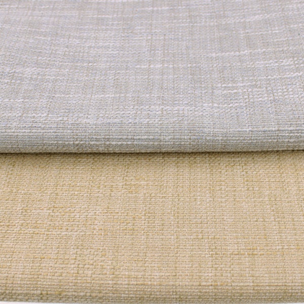 Bouclé Weave Textured Linen Look Furnishing Upholstery Fabric Material Designer