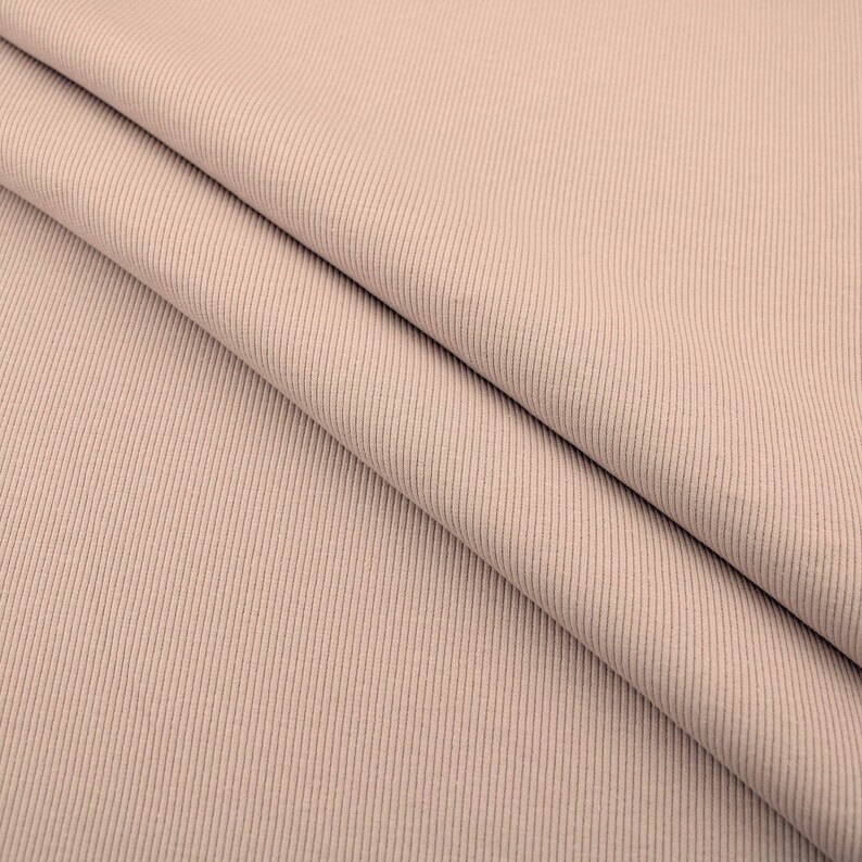 Fine Ribbed Cotton Jersey Soft Stretch Knitted OEKO-TEX Dressmaking Women Fabric image 9