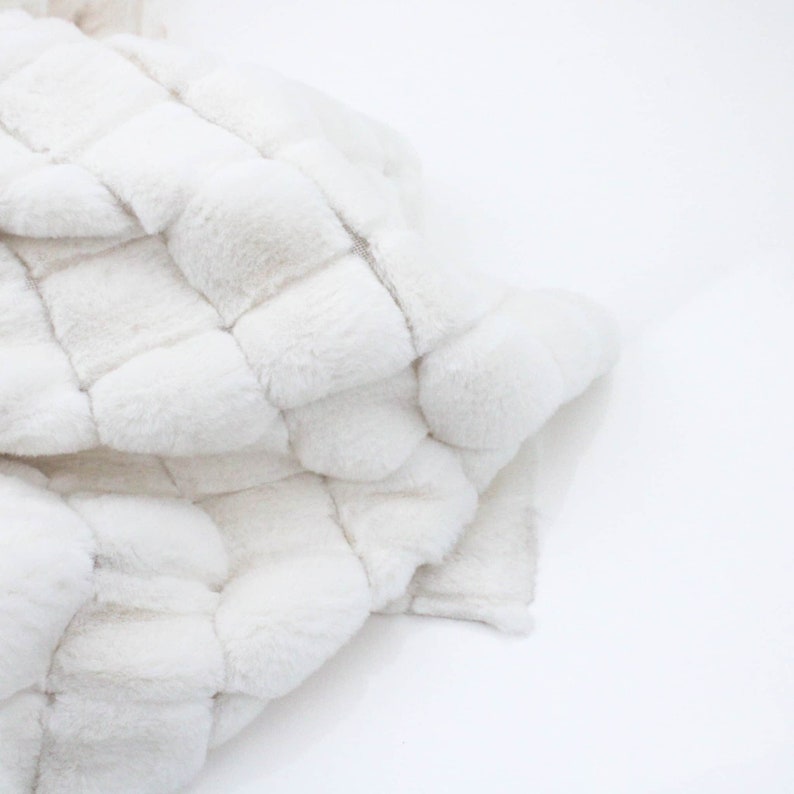 Blocks Faux Fur Jacketing Coating Luxury Pile Hat Throw Clothing OEKO TEX Fabric