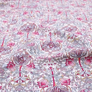 William Morris Pima Cotton Lawn British Designer Fabric Printed Victorian Design