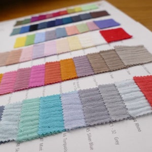 Double Gauze Muslin Fabric - A4 Sample Colour Shades