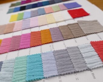 Double Gauze Muslin Fabric - A4 Sample Colour Shades