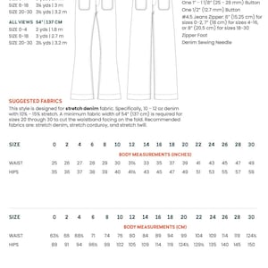 Isle Jeans Sewing Pattern - by Chalk and Notch Patterns - Etsy