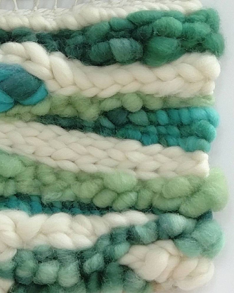 Teal Soumak Cloud Woven Wall Hanging 10 1/2 X 8 Etsy