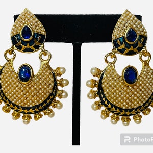 Set of 2 Polki dangling earring