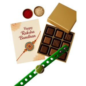Kids ball rakhi bracelet 3 design avail (only Rakhi/ Rakhi with Chocolate)