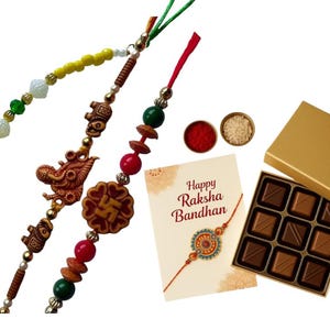 set of 3 rakhi ( rakhi only / rakhi with chocolate)