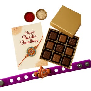 6 unique designs of kids rakhi (only Rakhi/ Rakhi with Chocolate)