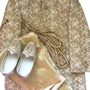 Golden premium sherwani for 1-2 yr old boy