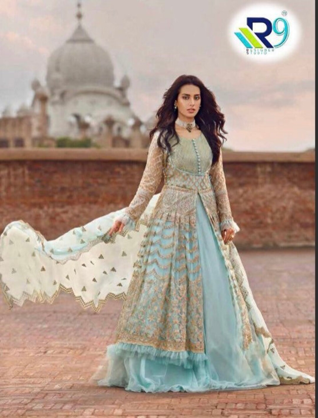 Premium Party Wear Dress in Sky Blue (+ 1 Free Suit - Offer Valid for  Limited Time) - Etsy