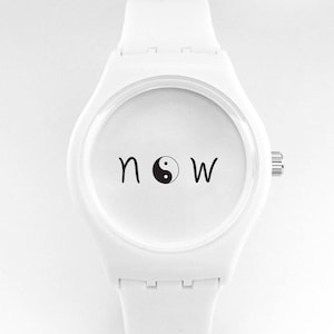Now Armbanduhr Yin/Yang Weiss
