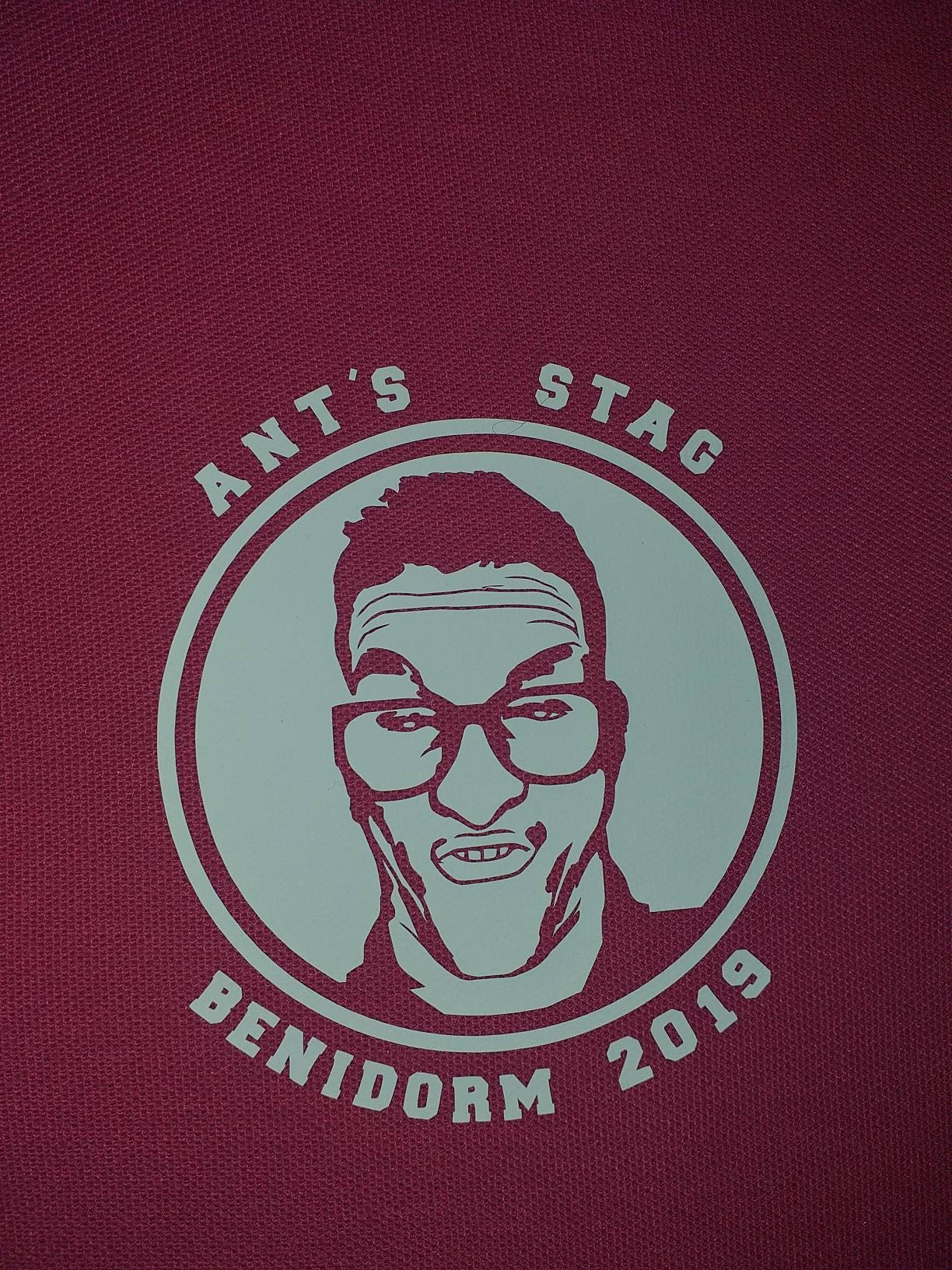 Image of Stag Do Personalised With The Stags Face Polo Shirts - Free Uk P&p