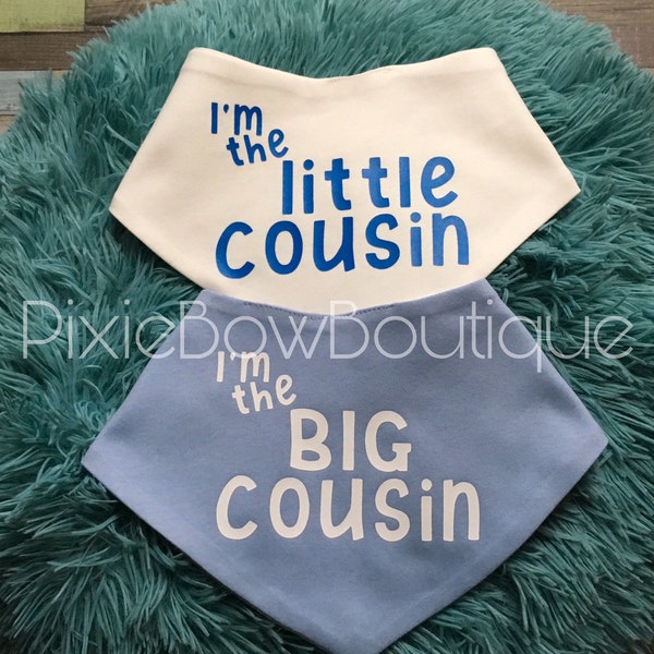 Ensemble bandana pour bébé Big Cousin Little Cousin et emballage cadeau personnalisé gratuit :)