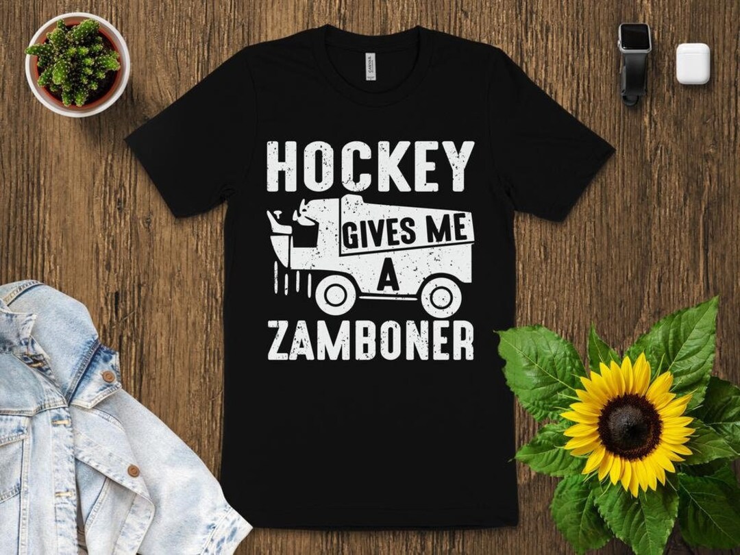 Hockey Gives Me a Zamboner Zamboni Tshirt Funny Hockey Ice Etsy Canada