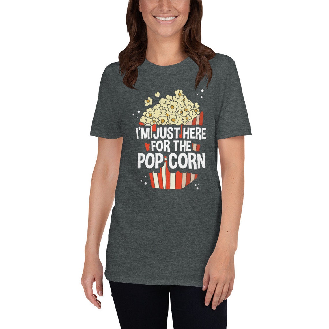 I'm Just Here for the Popcorn Unisex Tshirt Popcorn Etsy