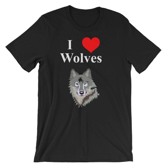 t shirt with wolf design