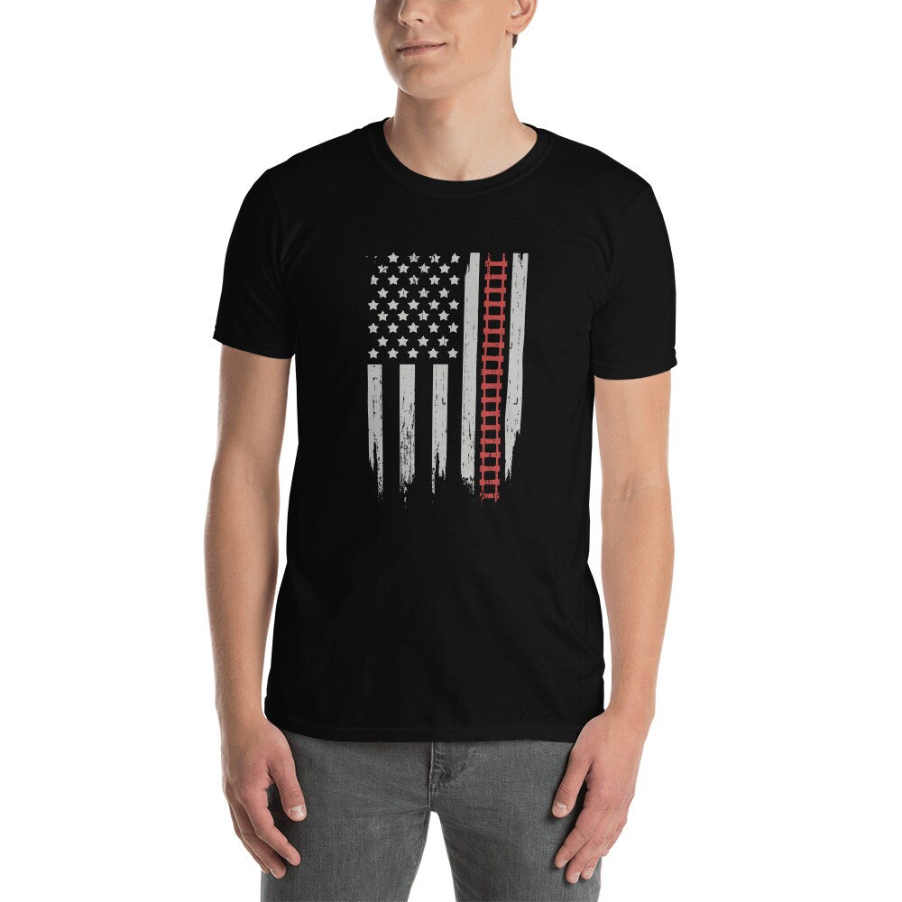 American Flag Railroad Unisex T-shirt Funny Train Graphic - Etsy