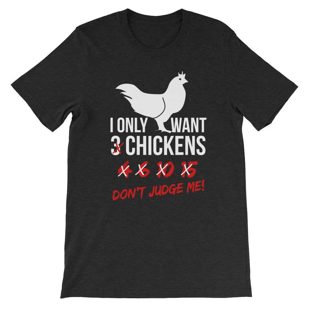 Funny Novelty Chicken Lovers Tshirt Only Want 3 Chickens | Etsy