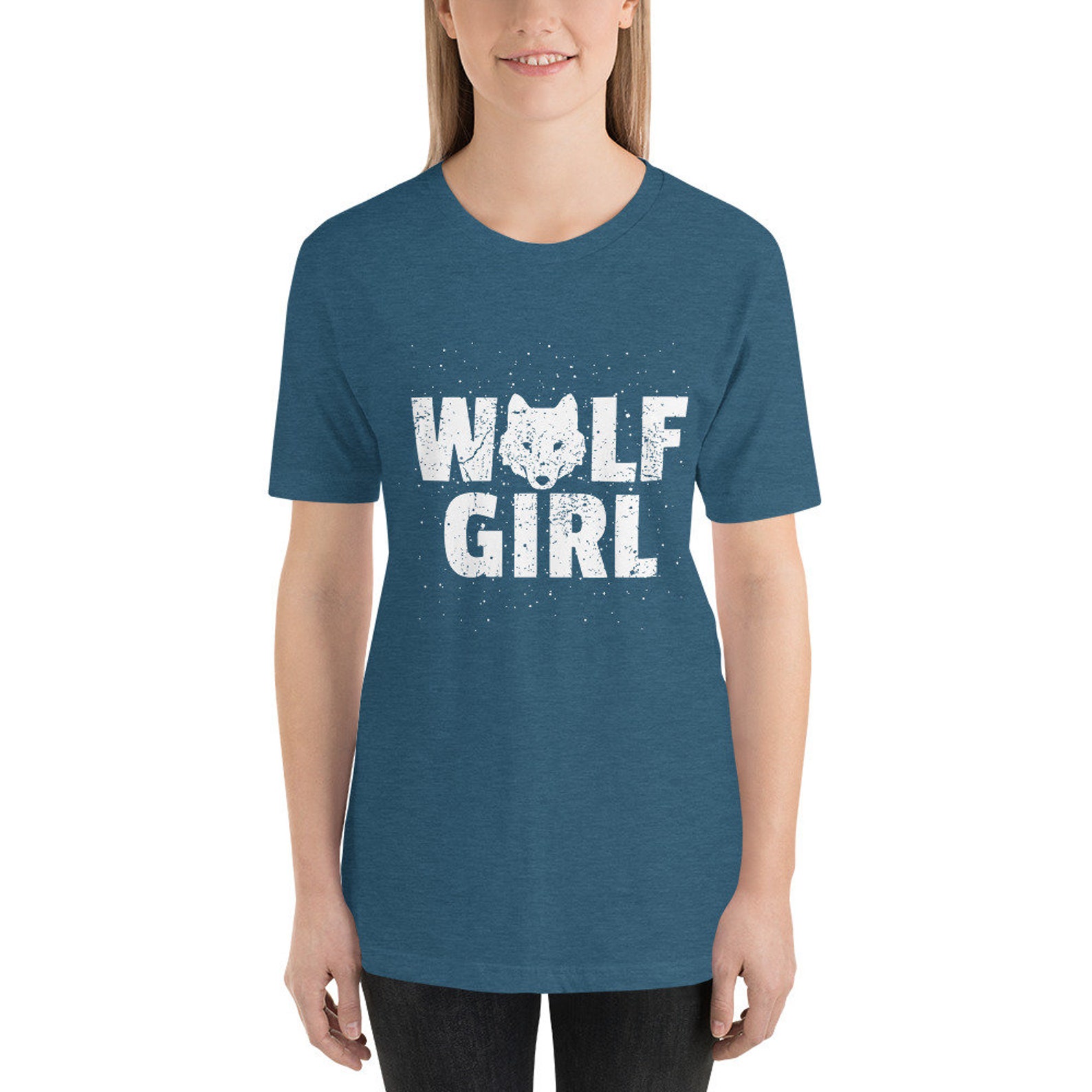 Wolf Girl Unisex TShirt Funny Wolf Lovers Gift Wolf Tee Etsy