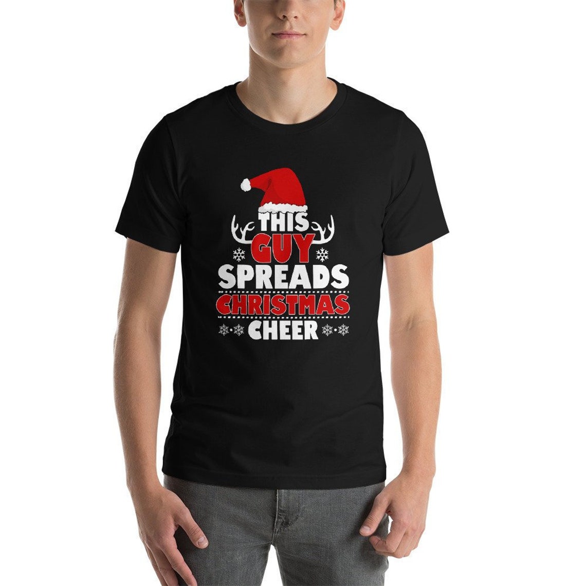 This Guy Spreads Christmas Cheer Unisex TShirt Funny Etsy
