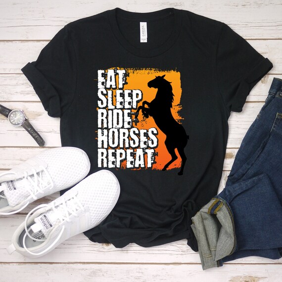 EAT SLEEP RIDE HOODIE HORSE RIDING HOODY HORSERIDING HOODED SWEAT SIZES S-XXL 