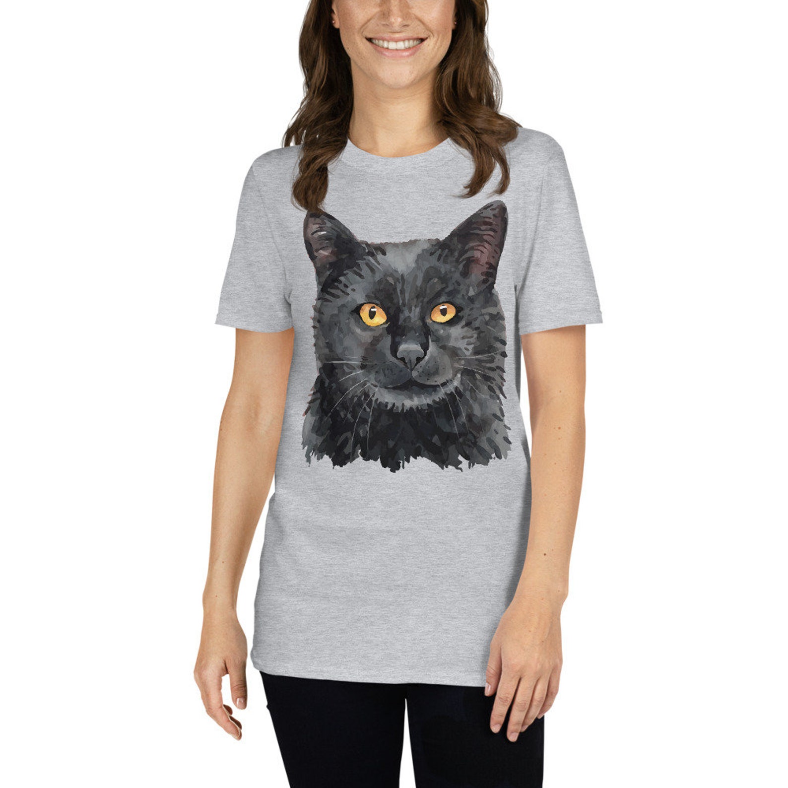 Cat Face Cute Kitten Unisex T-shirt Womens Cat Tshirt Cat - Etsy