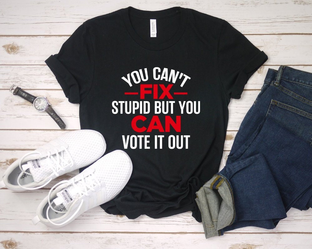 Heather Grey Adult T-Shirt Election Comic Style VOTE 