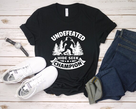 sasquatch hide and seek champion t shirt