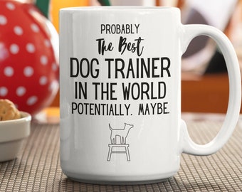 Taza de entrenamiento canino - Regalo para entrenadores de perros - Regalo para entrenadores de perros - Taza divertida para entrenadores de perros - Herramientas de entrenamiento canino - Accesorios para entrenadores de perros - Taza