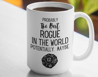 Dungeons and Dragons Rogue Gift - D20 Ceramic Mug