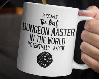 Dungeon Master - D&D - Dungeons and Dragons - Dice - Chaotic Neutral - Mug - Mugs - Gift - D and D - Terrain - Dungeons - Dice - MMORPG