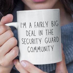 Security Guard Funny Gift - Mug Security Guard - Badge Reel Security Guard - Armed Security - Hotel Security Mug - Bodyguard Funny Mug Gift