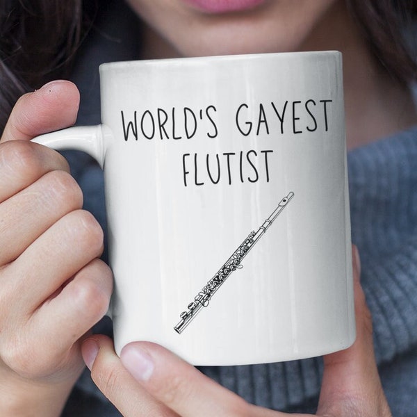 Flutist - Flute Player - Marching Band - LGBT - Flute Stand - Flute Cleaning Kit - Flute Mask - Gift - Flute Accessories - Flute Lover Mug