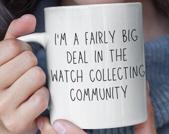 Regalo para coleccionistas de relojes - Taza para coleccionistas de relojes - Caja de madera para relojes - Caja de reloj personalizada para papá - Reloj de madera hecho a mano - Colección de relojes divertida