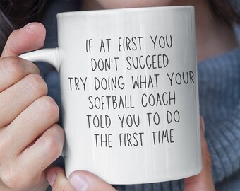 Gift for Softball Coach - Funny Softball Coach Mug - Softball Mom - Girls Softball Coach Appreciation Gift - Softball Coach Thank You Gift