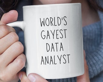 Analista de datos - Análisis de datos - Asesor financiero - Ciencia de datos - Científico de datos - Regalo para analista de datos - Taza divertida LGBT+ con análisis de datos