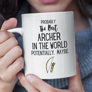 Bogenschütze - Bogenschießen Becher - Geschenk - Tasse für Bogenschütze - Bogenschießen Geschenk - Geschenk für Bogenschütze - Daumenschutz - Köcher - Geschenke - Tasse - Becher - Bogenschießen Schmuck